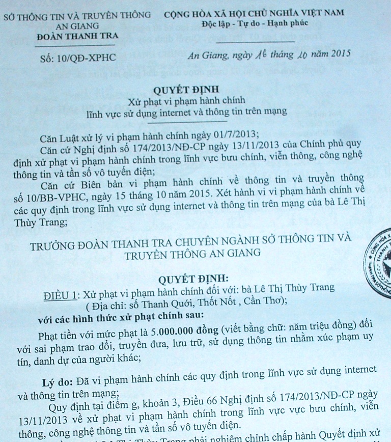 phạt tiền