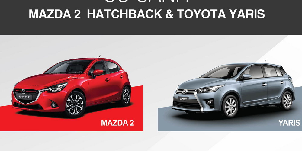 Mazda2 hatchback lấn át Toyota Yaris