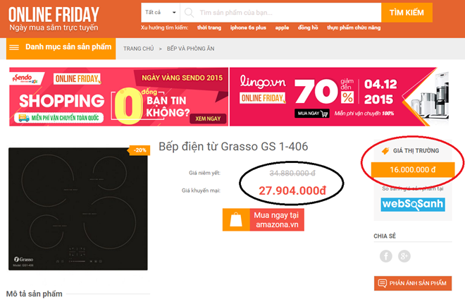 Online Friday: Giảm giá vẫn đắt gấp đôi giá thật!?