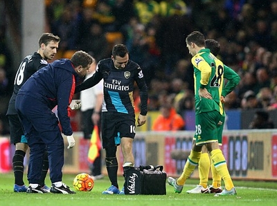 Arsenal đón tin dữ: Cazorla nghỉ hết mùa giải?