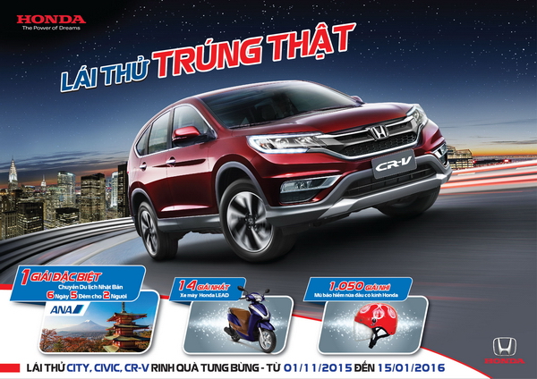 Honda kéo dài chương trình ưu đãi dành cho khách lái thử, mua ô tô