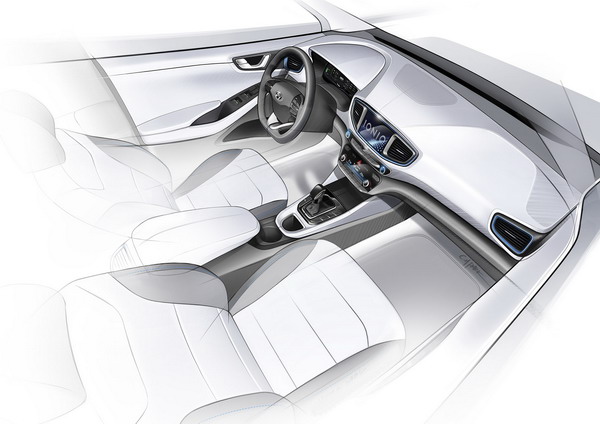 Bản vẽ nội thất Hyundai Ioniq