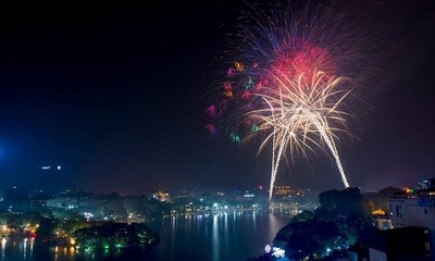 Lần đầu tiên  bắn pháo hoa  ở đảo Lý Sơn vào Tết Nguyên đán