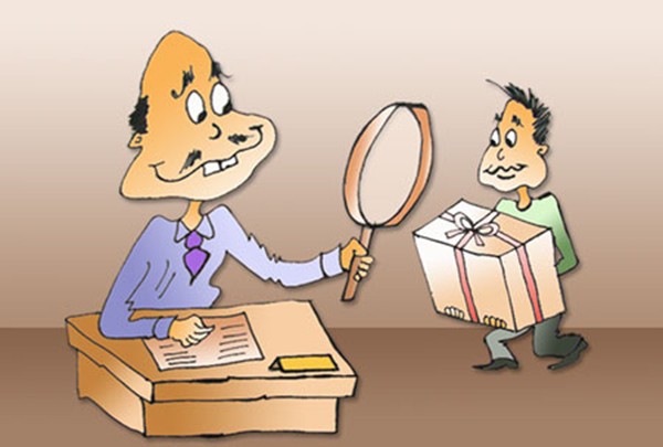 Thanh tra Chính phủ yêu cầu theo dõi, báo cáo những trường hợp tặng quà, nhận quà Tết không đúng quy định. (Tranh minh họa: Ngọc Diệp)