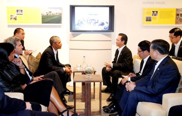 Thủ tướng Nguyễn Tấn Dũng hội kiến với Tổng thống Obama bên lề Hội nghị Cấp cao đặc biệt ASEAN - Hoa Kỳ tại Sunnylands