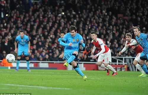 Quả penalty do Messi thực hiện đã giúp Barca chạm tới mốc 10.000 bàn thắng