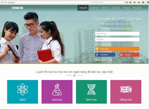 Ra mắt Cổng luyện thi THPT Quốc gia