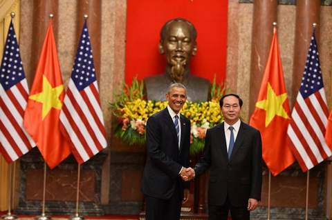 Chùm ảnh lễ đón Tổng thống Obama tại Phủ Chủ Tịch