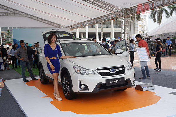Một số mẫu xe Subaru được trưng bày tại sự kiện, trong đó có XV