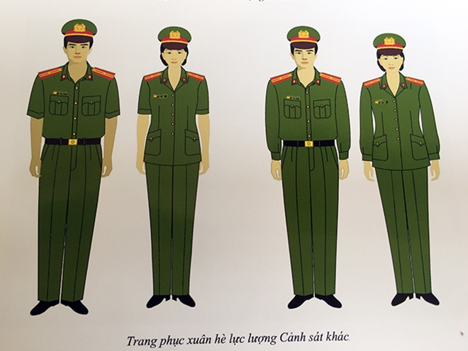Trang phục xuân hè lực lượng Cảnh sát