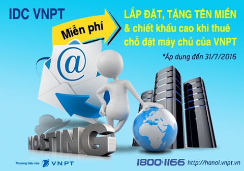 Thuê chỗ đặt máy chủ của VNPT, nhận khuyến mại &quot;khủng&quot;