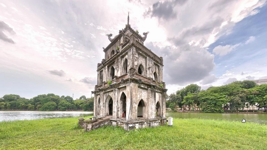 Hình ảnh Tháp Rùa bằng ảnh thông thường.