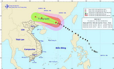 Việt Nam thoát bão số 2 nhưng vẫn có mưa to toàn Bắc Bộ
