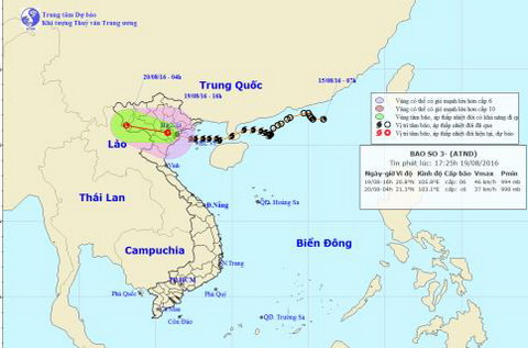 Bão suy yếu thành áp thấp nhiệt đới, mưa to hết ngày 20/8