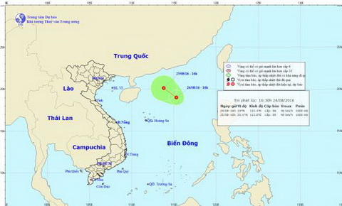 Lại xuất hiện áp thấp nhiệt đới trên Biển Đông