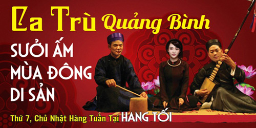 Biểu diễn ca trù Quảng Bình tại tuyến du lịch Sông Chày - Hang Tối