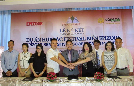 Lễ ký kết dự án hợp tác Festival biển Epizode giữa Công ty Epizode (Nga), Công ty Đông Đô Show và Công ty Chín Chín Núi ( 99 Mountains).