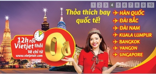 Săn vé 0 đồng cho những điểm khởi hành hấp dẫn