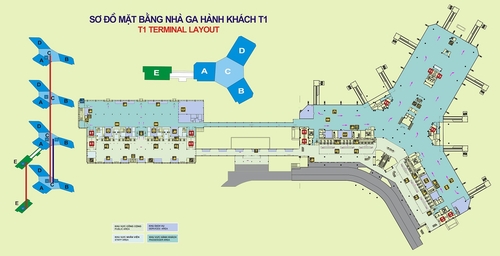 Tầng 2, nơi hành khách quốc nội làm thủ tục hàng không