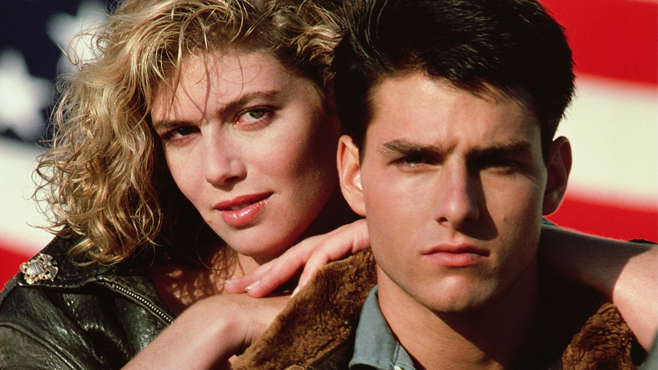 Với Kelly McGillis trong 'Top gun'
