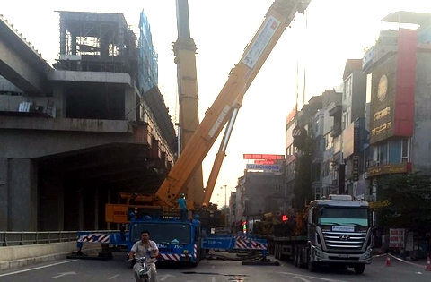 Hà Nội: Phạt tiền nhà thầu thi công đường sắt trên cao