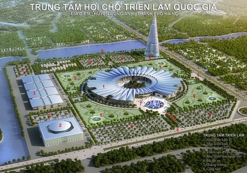 Phối cảnh toàn bộ dự án Trung tâm Hội chợ Triển lãm Quốc tế mới