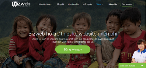 Bizweb thiết kế website miễn phí cho các tổ chức thiện nguyện