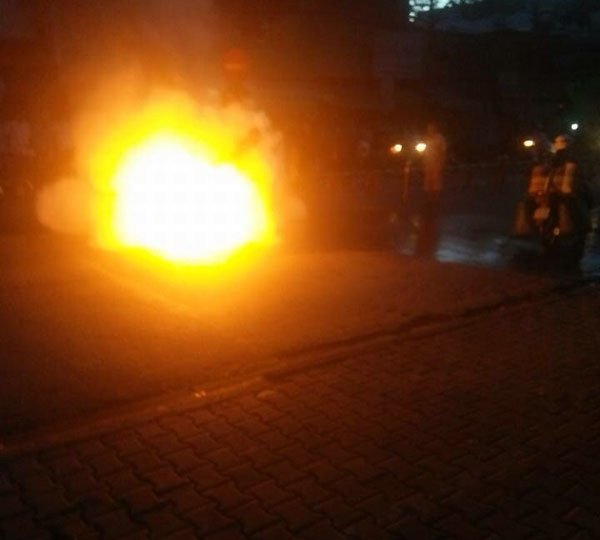 Lửa bao trùm lên nạn nhân
