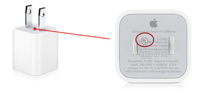 Hình ảnh một củ sạc iPhone chính hãng