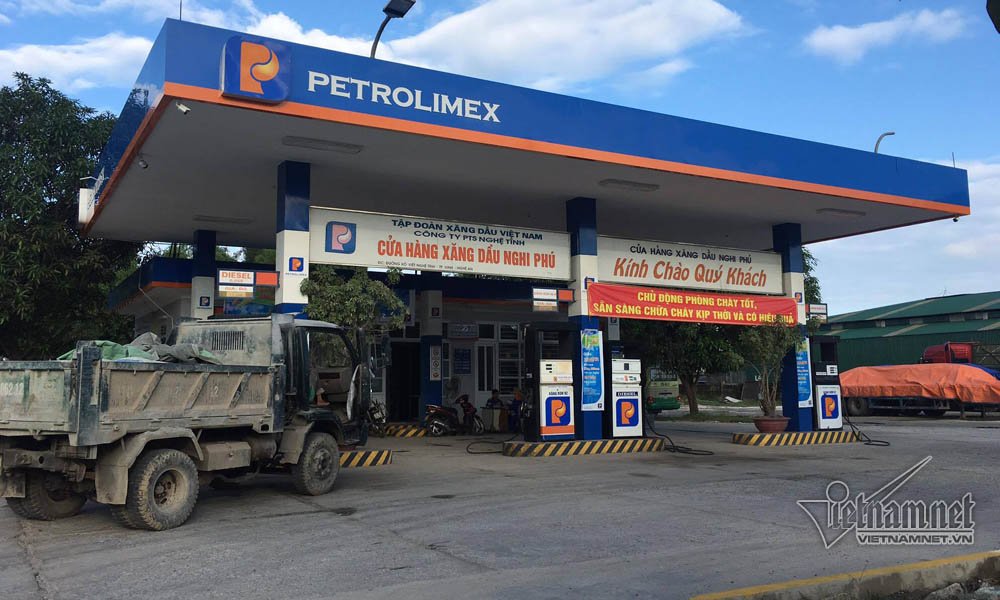 Cây xăng nơi xảy ra sự việc