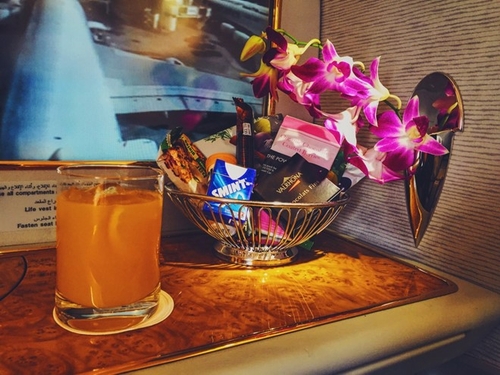 Hành khách có thể thư giãn và tận hưởng nhiều ưu đãi như xem phim trên màn hình cảm ứng. Ảnh: Owen. S.  