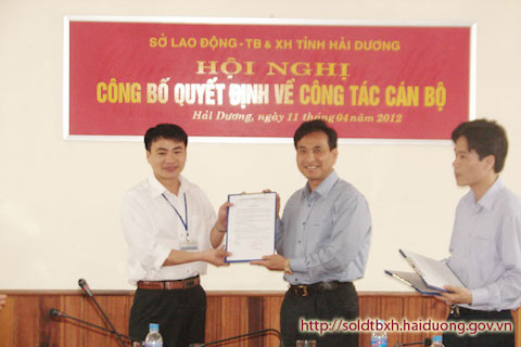 Bổ nhiệm cán bộ sở Hải Dương