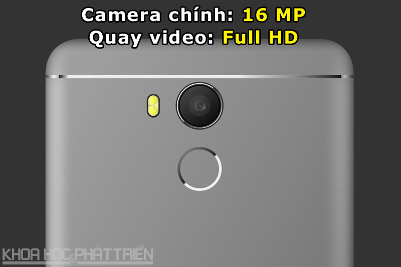 Camera chính được trang bị đèn flash LED kép, hỗ trợ lấy nét theo pha, nhận diện khuôn mặt.