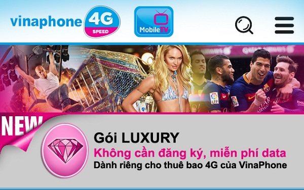 Dịch vụ dành riêng cho thuê bao 4G của VNPT VinaPhone, hoàn toàn miễn phí cước data.