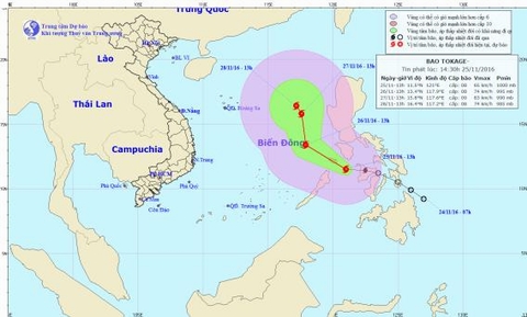 Biển Đông sắp có bão, đất liền không khí lạnh tăng cường