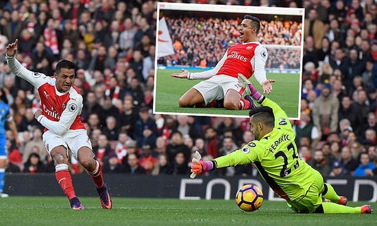 Sanchez giải nguy cho Arsenal!