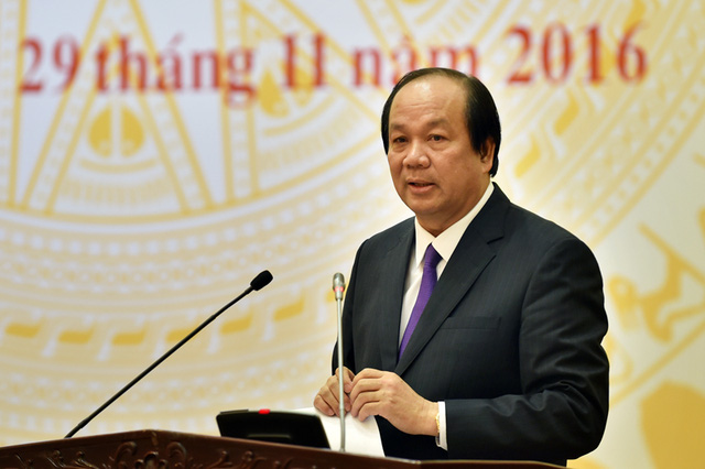 Bộ trưởng, Chủ nhiệm VPCP, Người phát ngôn của Chính phủ Mai Tiến Dũng chủ trì buổi họp báo - Ảnh: VGP/Nhật Bắc