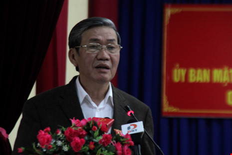 Thường trực Ban Bí thư Đinh Thế Huynh trả lời cử tri TP Đà Nẵng nhiều vấn đề liên quan đến xử lý tham nhũng, nhà máy điện hạt nhân và Trịnh Xuân Thanh. Ảnh: Lê Phi