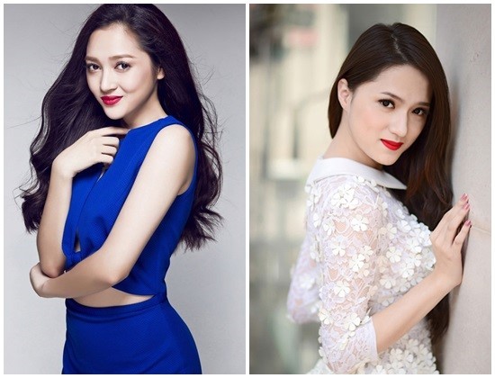 Bảo Anh và Hương Giang Idol cùng có chiếc mũi cao, ánh mắt và nụ cười khá giống nhau.