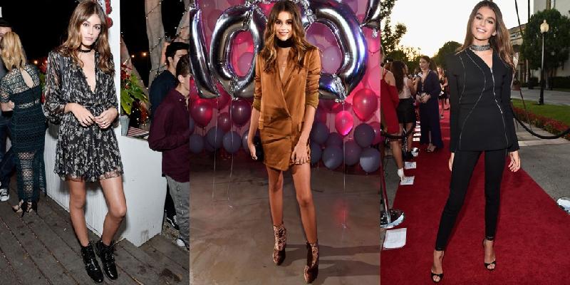 Cũng góp mặt trong danh sách này là người mẫu tuổi teen, Kaia Gerber. Con gái của cựu siêu mẫu Cindy Crawford chọn phong cách trưởng thành hơn so với tuổi của cô, nhưng lại không già, mà ngược lại còn giúp tôn dáng.