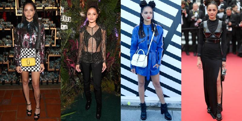 Dấu ấn của nữ diễn viên 21 tuổi Sasha Lane là những bộ cánh pha trộn giữa phong cách thể thao, sự thanh lịch và cảm hứng vị lai. Thương hiệu đồng hành cùng cô thường là Louis Vuitton.