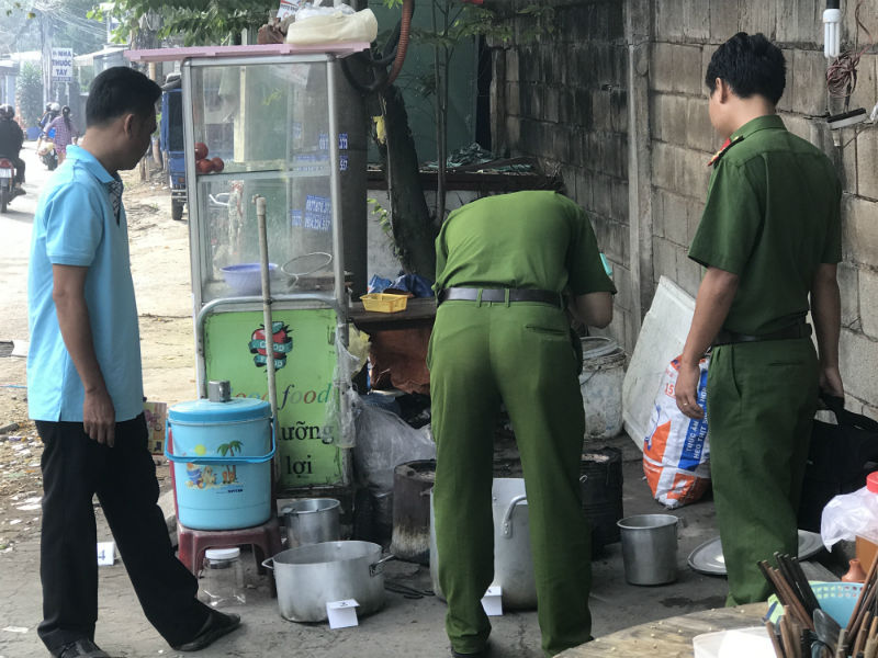 Cơ quan công an khám nghiệm hiện trường