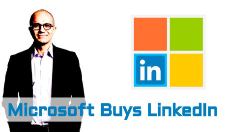 Tháng 6/2016, Microsoft khiến cẩ làng công nghệ rúng động khi thông báo mua lại mạng xã hội nhân sự LinkedIn với giá 26,2 tỷ USD. Ảnh: Cnet.