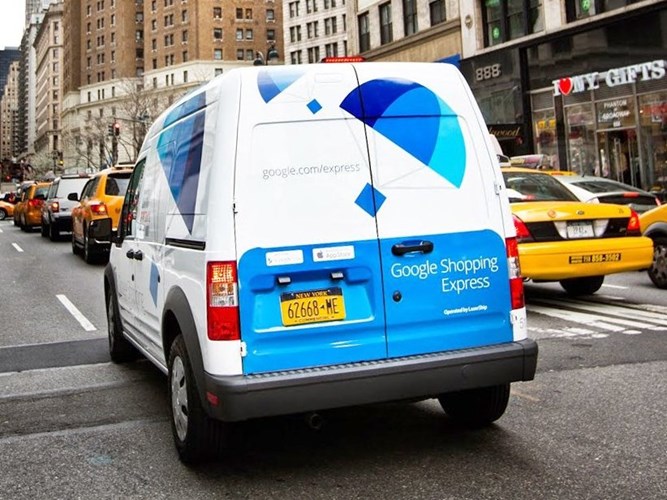  Google Express là dịch vụ giao nhận trái cây tươi, rau quả, thịt, sữa, đồ điện tử... hàng ngày.