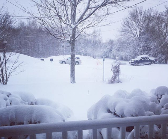 Tuyết đổ bộ vào thành phố Sault Ste. Marie, bang Michigan với độ dày gần 28 cm trong vòng 18 giờ. Ảnh: Instagram cole_wuerdz.