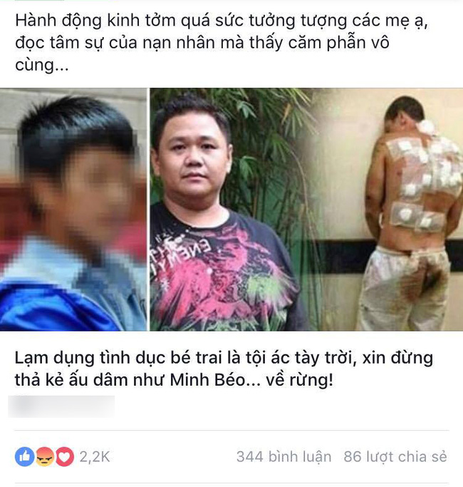 Không chỉ những nghệ sỹ lên tiếng trước thái độ của Minh Béo khi về nước, những bà mẹ bỉm sữa, dư luận đã tỏ ra rất bất bình quyết liệt kêu gọi tẩy chay diễn viên Minh Béo. Nhiều bậc phụ huy bày tỏ sự lo lắng rằng nếu Minh Béo chưa biết hối lỗi, thì việc anh quay lại với nghệ thuật sẽ vô hình tạo cho anh nhiều cơ hội để làm điều xấu xa, đồi bại với nhiều trẻ em khác, và những tổn thương tâm lý đó sẽ theo đuổi các em đến suốt đời.