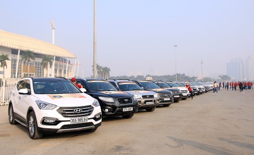 Hơn 50 xe Santa Fe dự sinh nhật 3 năm FE Club