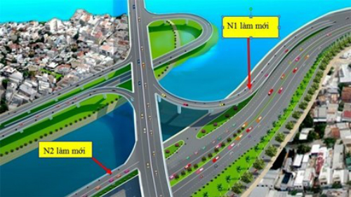 Phối cảnh cầu nối cầu Nguyễn Văn Cừ với Đại lộ Võ Văn Kiệt. 