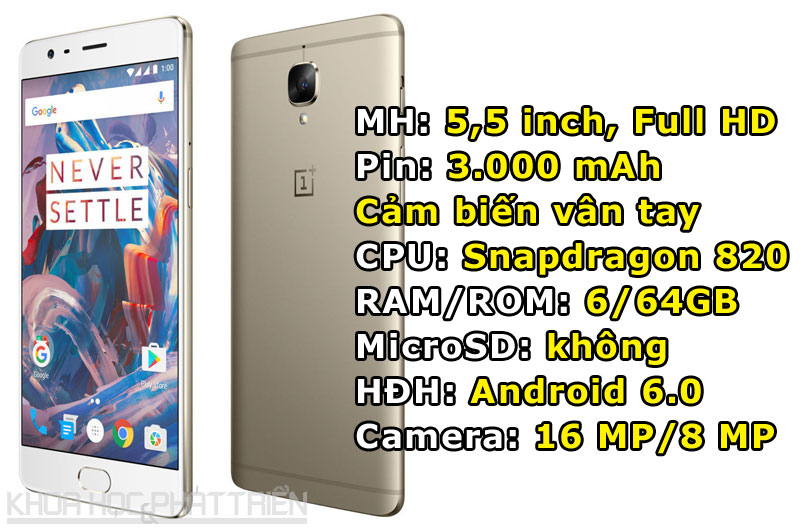 10. OnePlus 3 (140.288 điểm).