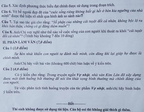 Đề thi